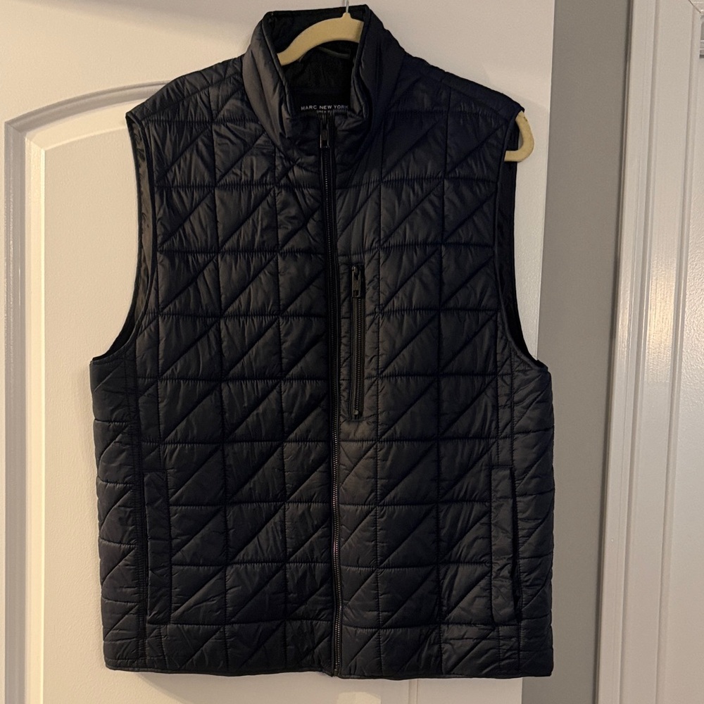 Marc New York Men's Dark Quilted Vest